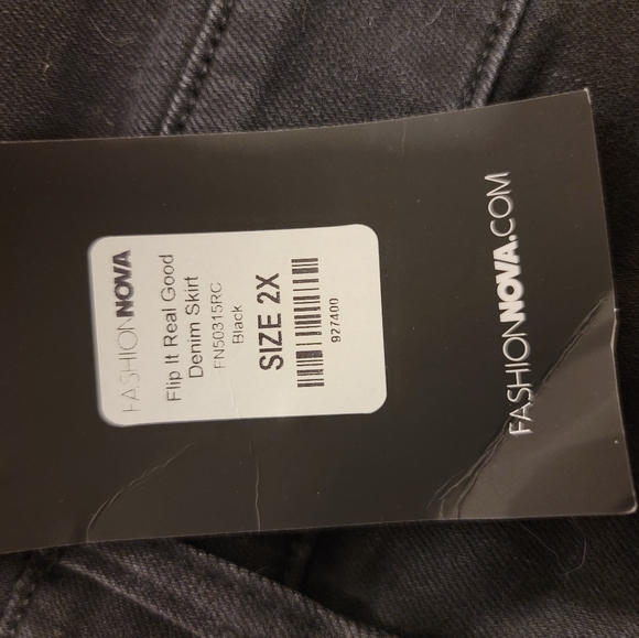 Denim high-waisted skirt - Picture 3 of 3